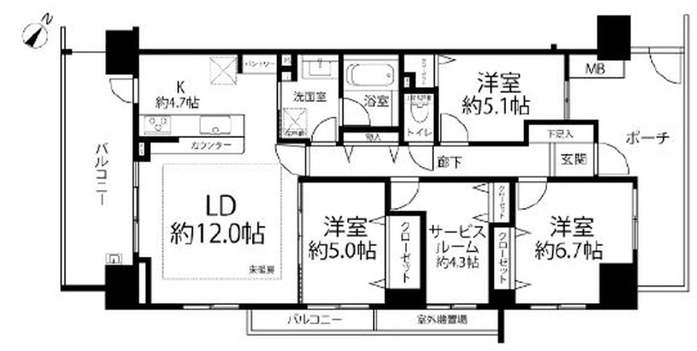 画像15353：スカイタウン西船橋　109号室